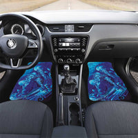 Purple Paradise Polynesia Jellyfish Car Mats Plumeria Polynesian Tattoo Glowing Vibes LT14 Set 2pcs - Front Purple - Polynesian Pride
