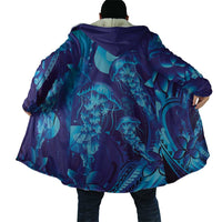 Purple Paradise Polynesia Jellyfish Cloak Plumeria Polynesian Tattoo Glowing Vibes LT14 - Polynesian Pride