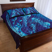 Purple Paradise Polynesia Jellyfish Quilt Bed Set Plumeria Polynesian Tattoo Glowing Vibes LT14 - Polynesian Pride