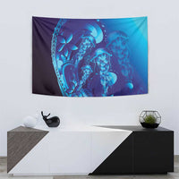 Purple Paradise Polynesia Jellyfish Tapestry Plumeria Polynesian Tattoo Glowing Vibes LT14 - Polynesian Pride