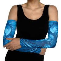 Blue Gradient Polynesia Jellyfish Arm Sleeves Plumeria Polynesian Tattoo Glowing Vibes LT14 - Polynesian Pride