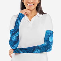 Blue Gradient Polynesia Jellyfish Arm Sleeves Plumeria Polynesian Tattoo Glowing Vibes LT14 - Polynesian Pride
