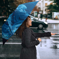 Blue Gradient Polynesia Jellyfish Umbrella Plumeria Polynesian Tattoo Glowing Vibes LT14 - Polynesian Pride