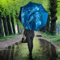 Blue Gradient Polynesia Jellyfish Umbrella Plumeria Polynesian Tattoo Glowing Vibes LT14 - Polynesian Pride