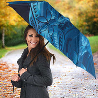 Blue Gradient Polynesia Jellyfish Umbrella Plumeria Polynesian Tattoo Glowing Vibes LT14 - Polynesian Pride
