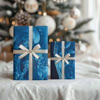 Blue Gradient Polynesia Jellyfish Wrapping Paper Plumeria Polynesian Tattoo Glowing Vibes LT14 - Polynesian Pride