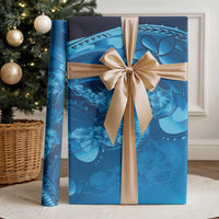 Blue Gradient Polynesia Jellyfish Wrapping Paper Plumeria Polynesian Tattoo Glowing Vibes LT14 - Polynesian Pride