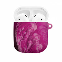 Pink Gradient Polynesia Jellyfish AirPods Case Plumeria Polynesian Tattoo Glowing Vibes LT14 Pink - Polynesian Pride