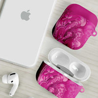 Pink Gradient Polynesia Jellyfish AirPods Case Plumeria Polynesian Tattoo Glowing Vibes LT14 - Polynesian Pride