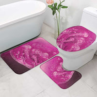 Pink Gradient Polynesia Jellyfish Bathroom Set Plumeria Polynesian Tattoo Glowing Vibes LT14 - Polynesian Pride