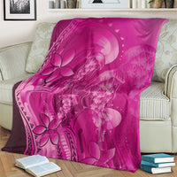 Pink Gradient Polynesia Jellyfish Blanket Plumeria Polynesian Tattoo Glowing Vibes LT14 - Polynesian Pride