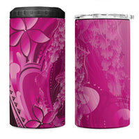 Pink Gradient Polynesia Jellyfish 4 in 1 Can Cooler Tumbler Plumeria Polynesian Tattoo Glowing Vibes LT14 One Size: 16 oz Pink - Polynesian Pride