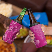 Pink Gradient Polynesia Jellyfish 4 in 1 Can Cooler Tumbler Plumeria Polynesian Tattoo Glowing Vibes LT14 - Polynesian Pride