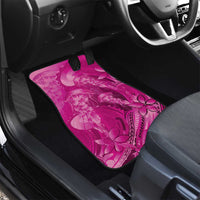 Pink Gradient Polynesia Jellyfish Car Mats Plumeria Polynesian Tattoo Glowing Vibes LT14 - Polynesian Pride