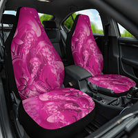 Pink Gradient Polynesia Jellyfish Car Seat Cover Plumeria Polynesian Tattoo Glowing Vibes LT14 One Size Pink - Polynesian Pride