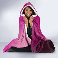 Pink Gradient Polynesia Jellyfish Hooded Blanket Plumeria Polynesian Tattoo Glowing Vibes LT14 - Polynesian Pride