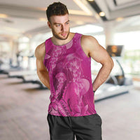 Pink Gradient Polynesia Jellyfish Men Tank Top Plumeria Polynesian Tattoo Glowing Vibes LT14 Pink - Polynesian Pride