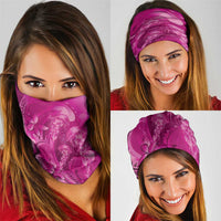 Pink Gradient Polynesia Jellyfish Neck Gaiter Plumeria Polynesian Tattoo Glowing Vibes LT14 - Polynesian Pride