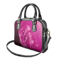 Pink Gradient Polynesia Jellyfish Shoulder Handbag Plumeria Polynesian Tattoo Glowing Vibes LT14 - Polynesian Pride
