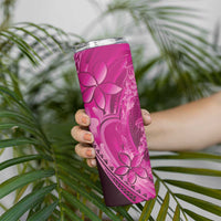 Pink Gradient Polynesia Jellyfish Skinny Tumbler Plumeria Polynesian Tattoo Glowing Vibes LT14 - Polynesian Pride