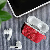 Red Gradient Polynesia Jellyfish AirPods Case Plumeria Polynesian Tattoo Glowing Vibes LT14 - Polynesian Pride
