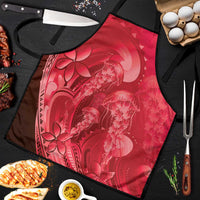 Red Gradient Polynesia Jellyfish Apron Plumeria Polynesian Tattoo Glowing Vibes LT14 Red - Polynesian Pride