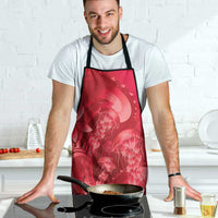 Red Gradient Polynesia Jellyfish Apron Plumeria Polynesian Tattoo Glowing Vibes LT14 - Polynesian Pride
