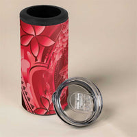 Red Gradient Polynesia Jellyfish 4 in 1 Can Cooler Tumbler Plumeria Polynesian Tattoo Glowing Vibes LT14 - Polynesian Pride