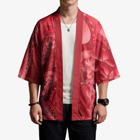 Red Gradient Polynesia Jellyfish Kimono Plumeria Polynesian Tattoo Glowing Vibes LT14 - Polynesian Pride