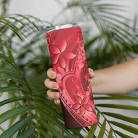 Red Gradient Polynesia Jellyfish Skinny Tumbler Plumeria Polynesian Tattoo Glowing Vibes LT14 - Polynesian Pride
