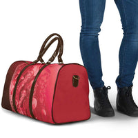 Red Gradient Polynesia Jellyfish Travel Bag Plumeria Polynesian Tattoo Glowing Vibes LT14 - Polynesian Pride
