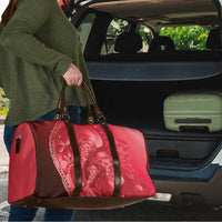 Red Gradient Polynesia Jellyfish Travel Bag Plumeria Polynesian Tattoo Glowing Vibes LT14 - Polynesian Pride