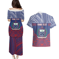 Personalised Samoa Independence Day Couples Matching Puletasi and Hawaiian Shirt 64th Anniversary Toa O Samoa LT14 - Polynesian Pride