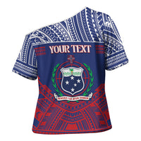 Personalised Samoa Independence Day Cross Shoulder Shirt 64th Anniversary Toa O Samoa LT14 - Polynesian Pride