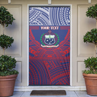 Personalised Samoa Independence Day Door Cover 64th Anniversary Toa O Samoa LT14 Blue - Polynesian Pride