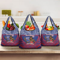 Samoa Independence Day Grocery Bag 64th Anniversary Toa O Samoa LT14 3-pack One Size Blue - Polynesian Pride