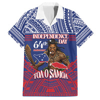 Personalised Samoa Independence Day Hawaiian Shirt 64th Anniversary Toa O Samoa LT14 Blue - Polynesian Pride
