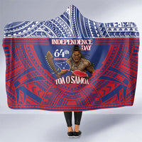 Samoa Independence Day Hooded Blanket 64th Anniversary Toa O Samoa LT14 One Size Blue - Polynesian Pride