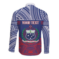 Personalised Samoa Independence Day Long Sleeve Button Shirt 64th Anniversary Toa O Samoa LT14 - Polynesian Pride