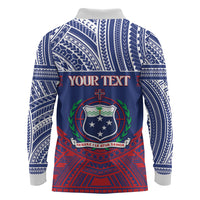 Personalised Samoa Independence Day Long Sleeve Polo Shirt 64th Anniversary Toa O Samoa LT14 - Polynesian Pride