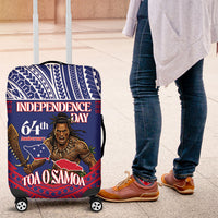 Samoa Independence Day Luggage Cover 64th Anniversary Toa O Samoa LT14 Blue - Polynesian Pride