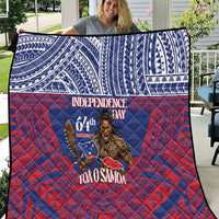 Samoa Independence Day Quilt 64th Anniversary Toa O Samoa LT14 Blue - Polynesian Pride
