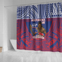 Samoa Independence Day Shower Curtain 64th Anniversary Toa O Samoa LT14 - Polynesian Pride