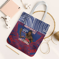 Samoa Independence Day Tote Bag 64th Anniversary Toa O Samoa LT14 White Strap One Size Blue - Polynesian Pride