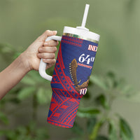 Samoa Independence Day Tumbler With Handle 64th Anniversary Toa O Samoa LT14 - Polynesian Pride