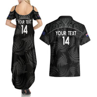 Custom New Zealand Silver Fern Football Couples Matching Summer Maxi Dress and Hawaiian Shirt Summer 2024 Olympic Go Aotearoa LT14 - Polynesian Pride