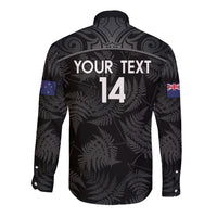 Custom New Zealand Silver Fern Football Long Sleeve Button Shirt Summer 2024 Olympic Go Aotearoa