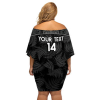 Custom New Zealand Silver Fern Football Off Shoulder Short Dress Summer 2024 Olympic Go Aotearoa LT14 - Polynesian Pride