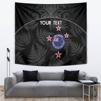 Custom New Zealand Silver Fern Football Tapestry Summer 2024 Olympic Go Aotearoa