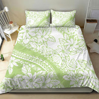 Polynesian Tiare Flower Sage Green Pastel Bedding Set LT14 - Polynesian Pride